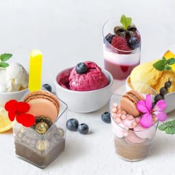 Open Cut Slanted Round Dessert Cups - 3 ounce - 320 Count -Spoons Included-Clear Plastic-Slanted Cylinder Mini Dessert Cup- Appetizer Cup-Sample Shot - Thumbnail 4