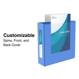Staples Heavy Duty 2" 3-Ring View Binder Periwinkle (24689) 56291-CC/24689 - Thumbnail 2