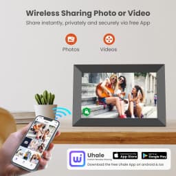 NUSICAN Digital Photo Frames 10.1" , WiFi Digital Frame with 32GB Memory, Touch Screen Electric Picture Video Frame Share Instant Photo - Thumbnail 5