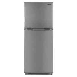 Farberware 10.1 Cu. Ft. Top Mount Refrigerator, Double Door Refrigerator with Adjustable Glass Shelves, Silver - Thumbnail 1