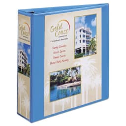 Heavy-Duty Non Stick View Binder With Durahinge And Slant Rings, 3 Rings, 2" Capacity, 11 X 8.5, Light Blue, (5501) | Bundle - Thumbnail 2