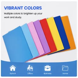 NXUJEUG Two Pocket Folder with Prongs (1 Pack, Blue), Plastic Folders with Pockets and Business Card Holder, Fit Letter Size, for Organizing Papers - Thumbnail 8