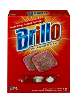 Brillo Original Steel Wool Scouring Pad, 10 Count - Thumbnail 1