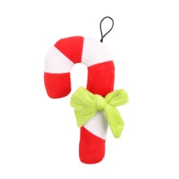 Teissuly Plush Pet Christmas Toys Dogs Bites Noise Making Toys Crutch Shaped Holiday Supplies - Thumbnail 2