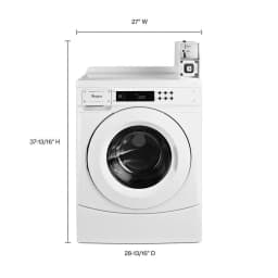 Whirlpool CHW9150GW 27 Inch Commercial Front Load Washer - Thumbnail 2
