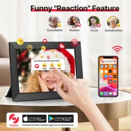 Frameo WiFi Digital Picture Frame, TEMASH 10.1" Digital Photo Frame 32G Memory with 1280*800 IPS Touchscreen, Auto Rotate, Gift for a Loved One! - Thumbnail 8