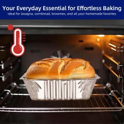 BagDream 50 Pack Aluminum Pans with Lids 8x6" Disposable Foil Pans, Aluminum Roasting Trays for Holiday Cooking, Parties Meal Prep, Storage, Heating - Thumbnail 3