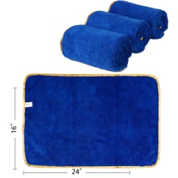 Microfiber Car Drying Towels, 16”x24“ Large Car Wash Detailing Buffing Polishing Towel , 380gsm, Pack - Thumbnail 2