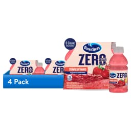 (4 pack) Ocean Spray ZERO Sugar Strawberry Mango Juice Drink, 10 Fl Oz Bottle, 6 count - Thumbnail 1