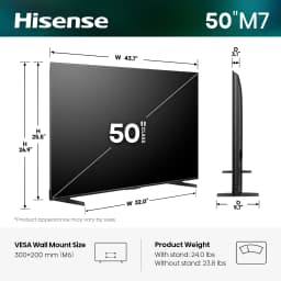 Hisense 50\" M7 Series Mini-LED QLED 4K UHD Smart Google TV (50M7QG, 2025 Model) - MiniLED, Hi-QLED, HDR10+ - Thumbnail 2