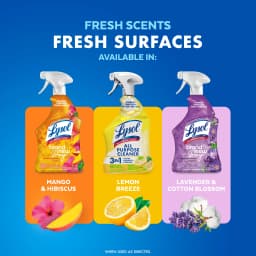 (6 pack) Lysol® All Purpose Cleaner Sanitizing and Disinfecting Spray Lemon Breeze Scent, 32 oz, Bottle - Thumbnail 6