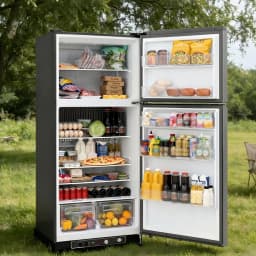 Techomey 19 Cu ft Refrigerator Top Freezer 2 Way Propane/LPG Off-Grid Outdoor - Thumbnail 4