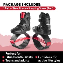 New Bounce Jumping Shoes for Adults, Red Kangaroo Jump Boots Up to 245 Lbs. (X-Large) - Thumbnail 2
