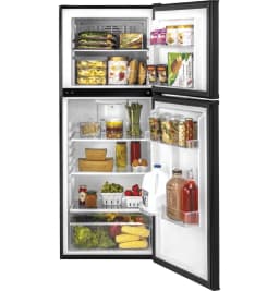 Haier 9.8 Cu. ft. Adjustable Shelves Top-Freezer Refrigerator Model HA10TG21SB in Black Color - Thumbnail 2