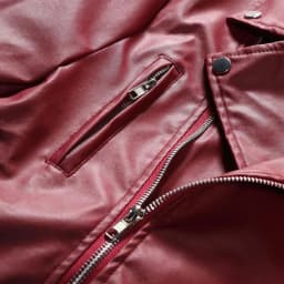 Herrnalise Men's Leather Jacket Fashion Stand Collar Punk Motorcycle Washed Leather Long Sleeve Hoodless Casual Outwear & Jackets Red - Thumbnail 6