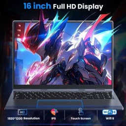 Golzer 16in Laptop 2 in 1 Touchscreen, Windows 11 Convertible Laptop, 16GB DDR4 640GB Storage - Thumbnail 5