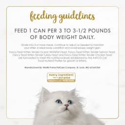 Purina Fancy Feast Kitten Food, Wet Cat Food, Classic Pate Collection with Milk, 3 oz Cans, 24 Pack - Thumbnail 9