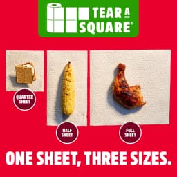 Brawny Tear-A-Square 3-Ply Paper Towels, 8 Triple Rolls, 114 Sheets per Roll - Thumbnail 6