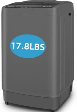 Qhomic Portable Washing Machine，17.8lbs Full Automatic Washer and Dryer Combo with Stainless Steel Drum, Drain Pump, Portable Washer for Apart, Drom - Thumbnail 1