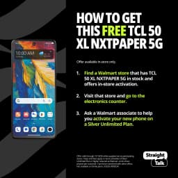 Straight Talk TCL 50XL NXTPAPER, 5G, 128GB, Blue - Prepaid Smartphone [Locked to Straight Talk] - Thumbnail 3