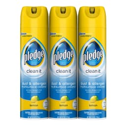 Pledge Clean It Dust & Allergen Multisurface Cleaner Spray, Lemon Scent, 9.7 oz, 3 Count - Thumbnail 6