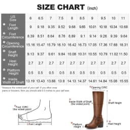 LuckLilac Women Knee High Boots Wide Calf Fashion Dress Shoes Chunky Heel Casual Work - Thumbnail 7