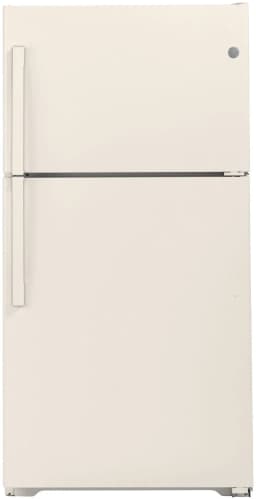 Ge Gte22jtnr 33" Wide 21.9 Cu. Ft. Energy Star Rated Top Mount Refrigerator - Beige - Thumbnail 1