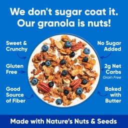 NuTrail Nut Granola Cereal, Blueberry Cinnamon, No Sugar Added, Keto, Gluten Free, 11 oz. 1 Count - Thumbnail 4