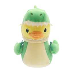 6.5" Quackerz™ Duck Plush in Dinosaur Onesie - Thumbnail 1