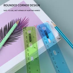 BAZIC Jeweltones Color Plastic Ruler 12" (30cm), School Supplies (4/Pack), 1-Pack - Thumbnail 6