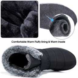 Ecetana Women Snow Boots Winter Shoes Slip On Boots for Women Waterproof Booties Comfortable Outdoor Anti Slip Shoes - Thumbnail 2
