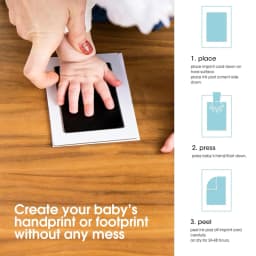 Square Baby Footprint Kit Hand Footprint Kit Dog Paw Print Kit Clean Touch Ink Pad Inkless Hand and Footprint Kit Handprint Kit Baby Registry Search - Thumbnail 6