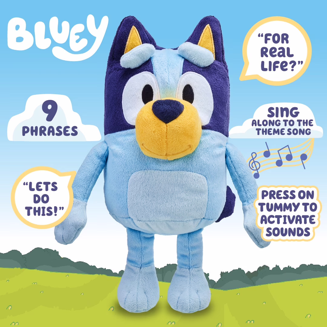 Bluey Talking and Interactive 13 in Plush Toys for Preschoolers 3-6 Years - Thumbnail 2