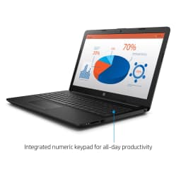HP 15.6" Laptop, AMD Ryzen 3 2200, 1TB HDD, 4GB SDRAM, Jet Black, 15-DB0066WM - Thumbnail 3