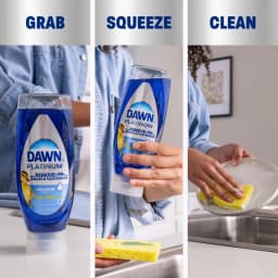 Dawn Platinum EZ Squueze Dish Soap Bleach Alternative Clean Lemon - Thumbnail 4
