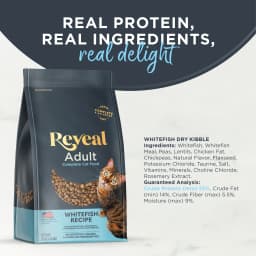 Reveal Pet Food Natural Dry Cat Food, Complete & Balanced Grain Free, Whitefish Flavor, 3lb Bag - Thumbnail 2