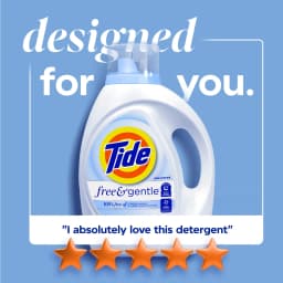 Tide Free & Gentle Laundry Detergent Liquid, 166 fl oz, 126 Loads - Thumbnail 6