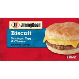 Jimmy Dean Frozen Breakfast Sandwich, Sausage Egg & Cheese Biscuit, 8 Count - Thumbnail 17