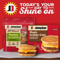 Jimmy Dean Frozen Breakfast Sandwich, Egg and Cheese Maple Griddle Cake, 4 Count - Thumbnail 7