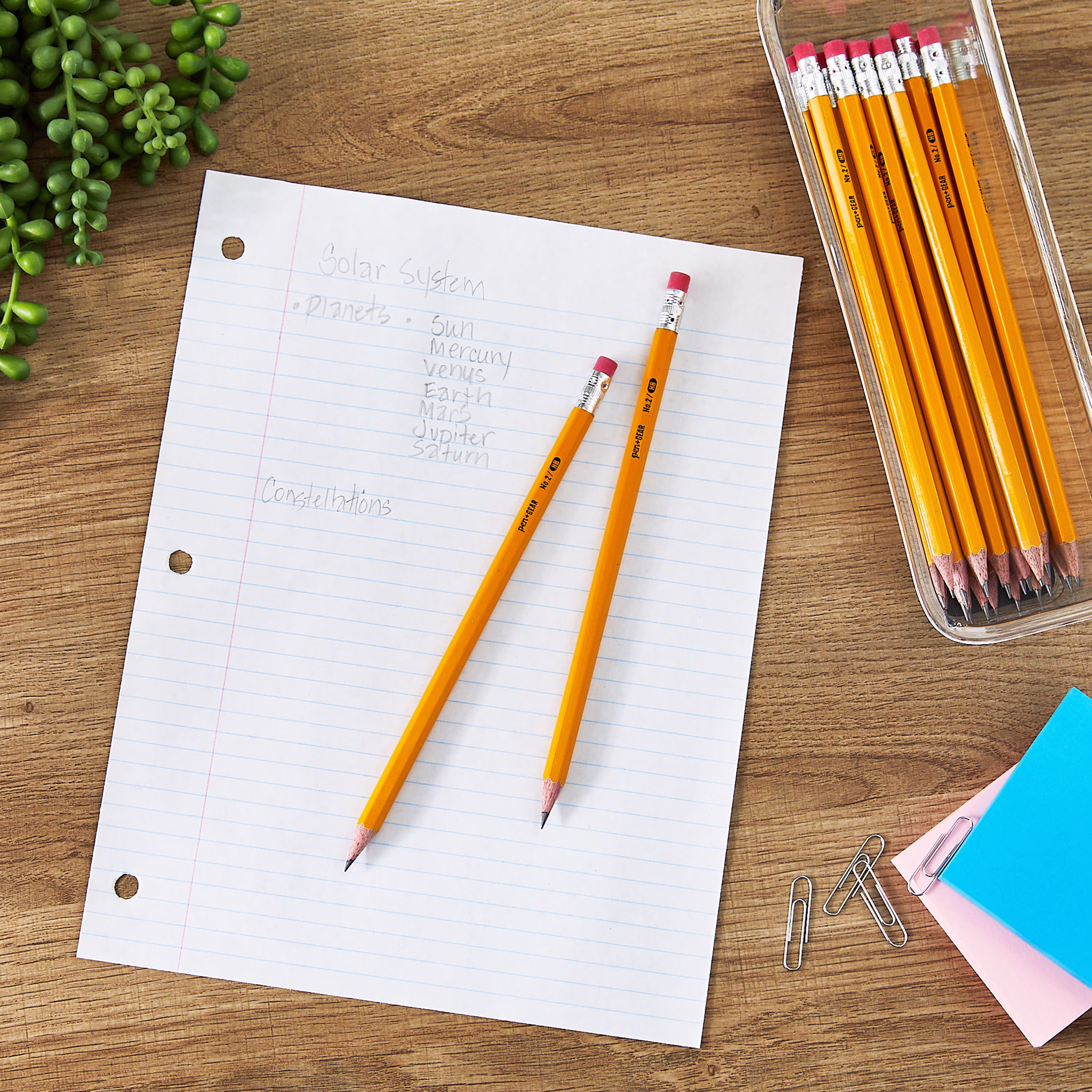 Pen+Gear #2 HB Sharpened Wood Pencils, Yellow, 24 Count - Thumbnail 3