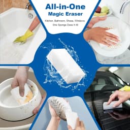 Dr.WOW Magic Cleaning Eraser Sponges, 21 Pack, Multi-Surface Cleaner, Removes Tough Stains with Water Only, Kitchen, Bathroom, Walls & Shoes - Thumbnail 6