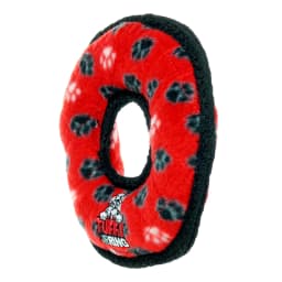 Tuffy Jr Ring Red Paw Durable Plush Dog Toy - Thumbnail 2