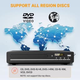 1080P DVD Player for TV and Home Theater Support Usb and Multi Format - Thumbnail 6