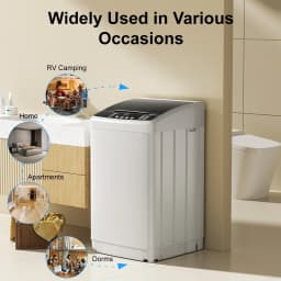 TABU Portable Washer and Dryer Set, 19LBS Portable Washing Machine & 13LBS Compact Dryer (White) - Thumbnail 5