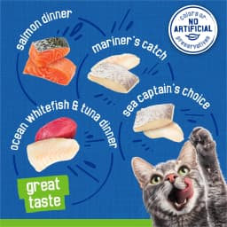 Purina Friskies Seafood Favorites Pate Wet Cat Food Variety Pack, 5.5 oz Cans (32 Pack) - Thumbnail 5