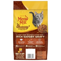 Meow Mix Gravy Coated Kibble Mix, Chicken Flavor Dry Cat Food, 3 Lb. Bag - Thumbnail 6