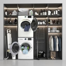 KoolMore 8 Cu. ft. Large Capacity Stackable Vented Electric Stackable Front Load Dryer in White, 240V - Thumbnail 4