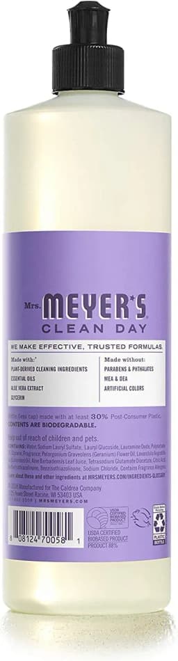 Mrs. Meyer's Spring Dish Soap 3 Scent Variety, 1 Lilac, 1 Mint, 1 Peony, 1 CT - Thumbnail 6