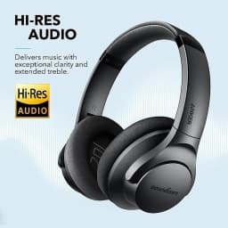 Soundcore Anker Life Q20 Hybrid Active Noise Cancelling Headphones, Wireless Over Ear Bluetooth Headphones, 60H Playtime, Hi-Res Audio, Deep Bass - Thumbnail 2