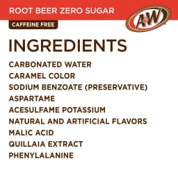 A&W Zero Sugar Root Beer Soda Pop, 12 fl oz, 12 Pack Cans - Thumbnail 6